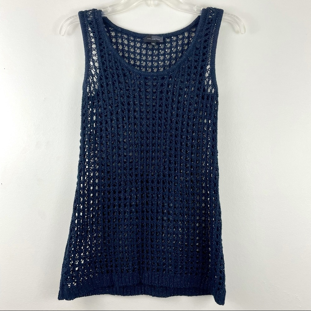 The Limited Crocheted Metallic Tank XS